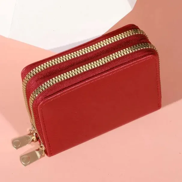 Designer-Tasche für Damen, kurzer Stil, Lychee-Muster, modisches Portemonnaie mit großem Fassungsvermögen, Multi-CaroSlo-Münzgeldbörse mit Reißverschluss, Designer_voghion.com