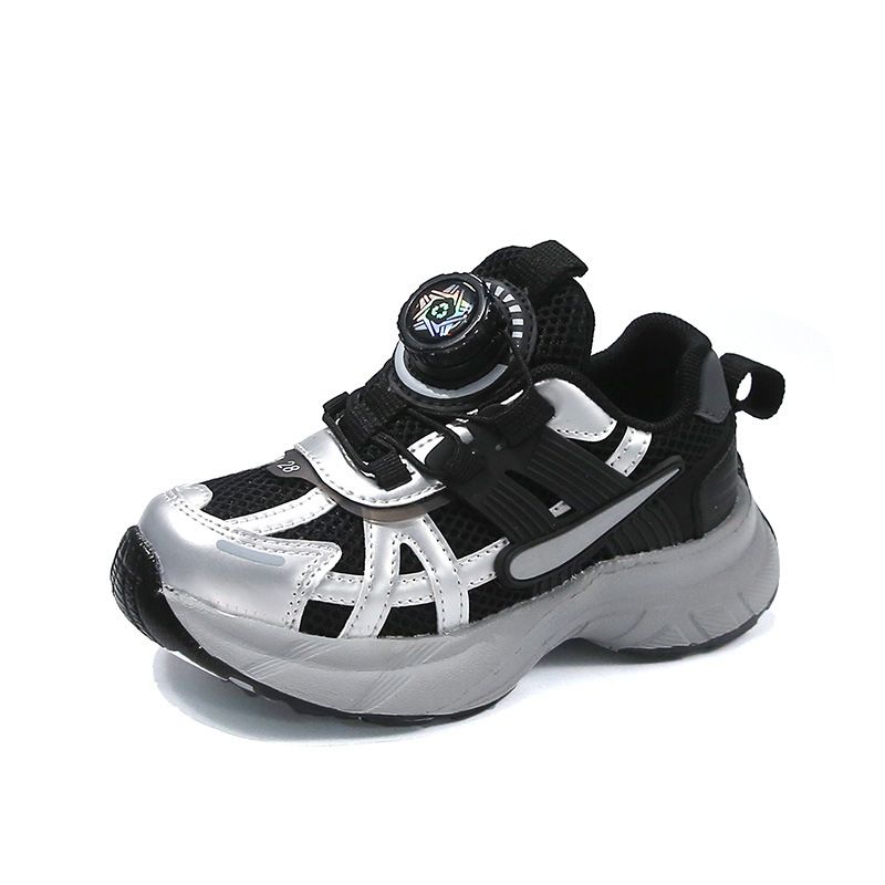 Children's Shoes Spring White Silver Thick Bottom Functional Style Daddy Shoes Girls Lightweight Sports Shoes Children's Casual Running Shoes_voghion.com