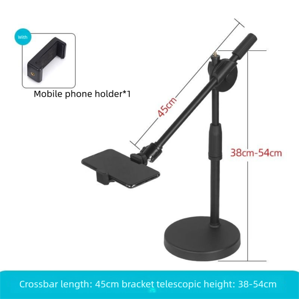 Telefonständer Live-Streaming Overhead-Aufnahmen Desktop-Fülllicht 360-Grad-Drehung Fotografie Aufnahme Zeichnung Professionell_voghion.com