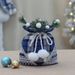 Blue Fabric Reindeer Plush Set – Lying & Standing Christmas Deer Doll With Gift Bag For Window Displays & Holiday Decor_voghion.com