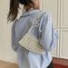 Bolso de hombro con cuentas estilo pequeño, fragante y de moda, estilo informal, de mano, con perlas, primavera 2024_voghion.com
