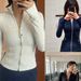 Women's Clothing New Style Gold Label Stand Collar Short Coat Sports Yoga Wear Slim Fit Sports Jacket For Women_voghion.com