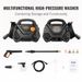 Lightweight Washer Wash 2150PSI 5 With Hose 20ft Foam Electric 35ft Cord Pressure HighPressure Different 1.85GPM Cannon Nozzle_voghion.com