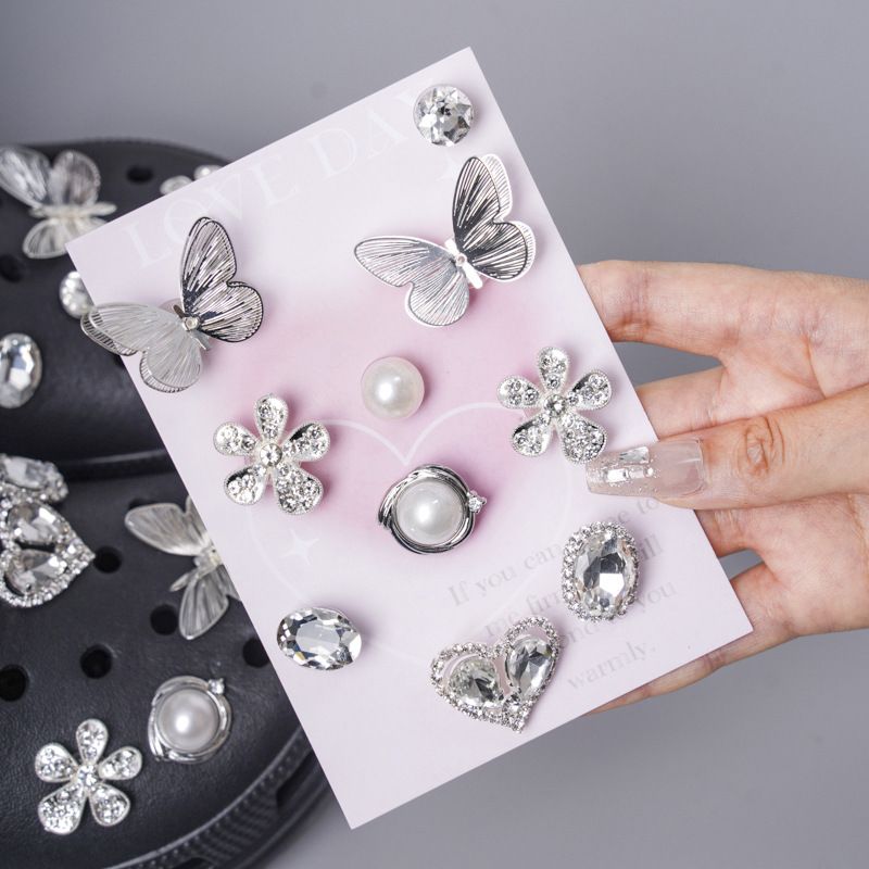 Accessoires de chaussures trouées, accessoires de boucle de chaussure DIY, accessoires en métal haut de gamme, démontage de carte de boucle de chaussure_voghion.com