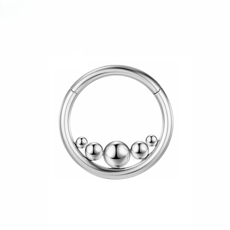 F136 Titan Septum Piercing Tragus Perlen CZ Nuesring Clicker Scharnier Knorpel Zirkon 16G Ouerréng Segment Kierperschmuck Fraen_voghion.com