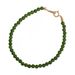 Natural Mini Green Chalcedony Beads 14K Gold Wrap Fine Style Light Luxury Best Friend High end Bracelet_voghion.com