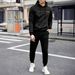 Men's Clothing Men's Knit Hoodie & Joggers Set - Printed Winter Casual Tracksuit_voghion.com