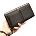 Supply Business Double Pocket Men's Wallet Long Wallet Multi Card Slots Genuine Leather Men's Handbag Clutch Bag_voghion.com