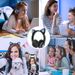 S-28 Trådløse Bluetooth-øretelefoner med katteører Foldbare lyseffekter Multifunktionelle knap Farverig støjreduktion_voghion.com