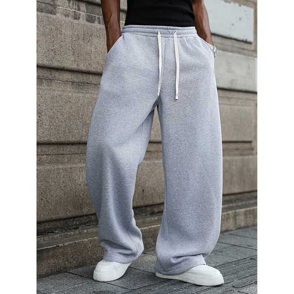 Men's Casual Jogger Pants - Lightweight Polyester Drawstring Trousers With Straight Leg, Comfortable & Stylish For Everyday Wear_voghion.com