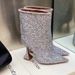 2024 Neue spitze Weinglas-Super-High-Heel-Glitzer-Slip-On-Strasskette Große kurze Damenstiefel_voghion.com