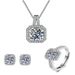 S Silver Bag Diamond Ring For Women's Han 1 Carat Set Mosang Stone Collar Chain Live Broadcast_voghion.com