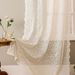 French Cream Sheer Curtains - White Voile Window Drapes For Living Room & Bedroom (Light Filtering Not See-Through, Ready-Made, Boho Chic Style)_voghion.com