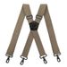 Bretelle per pantaloni VOOTHOST 3,8 cm da uomo con 4 clip, modello a X, cinghie elastiche, fibbia a gancio nera, VB228_voghion.com