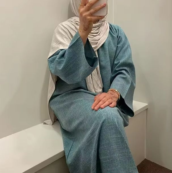 Γυναικεία Ρούχα Κλειστή Ρόμπα Γυναικείο Φόρεμα Ισλαμική Ρούχα Απλή Ρόμπα Ντουμπάι_voghion.com