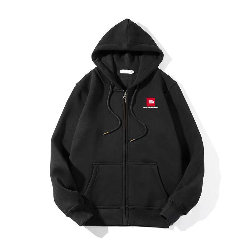 Hipster Herbst und Winter Herren bedruckte Strickjacke Reißverschluss Kapuzenpullover Jacke Langarm_voghion.com