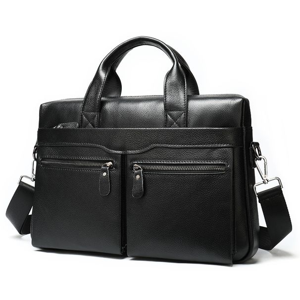 Sac à main Marant en cuir véritable pour homme, sacoche horizontale en cuir de vache pour ordinateur de 15,6 pouces, sacoche d'affaires pour homme_voghion.com