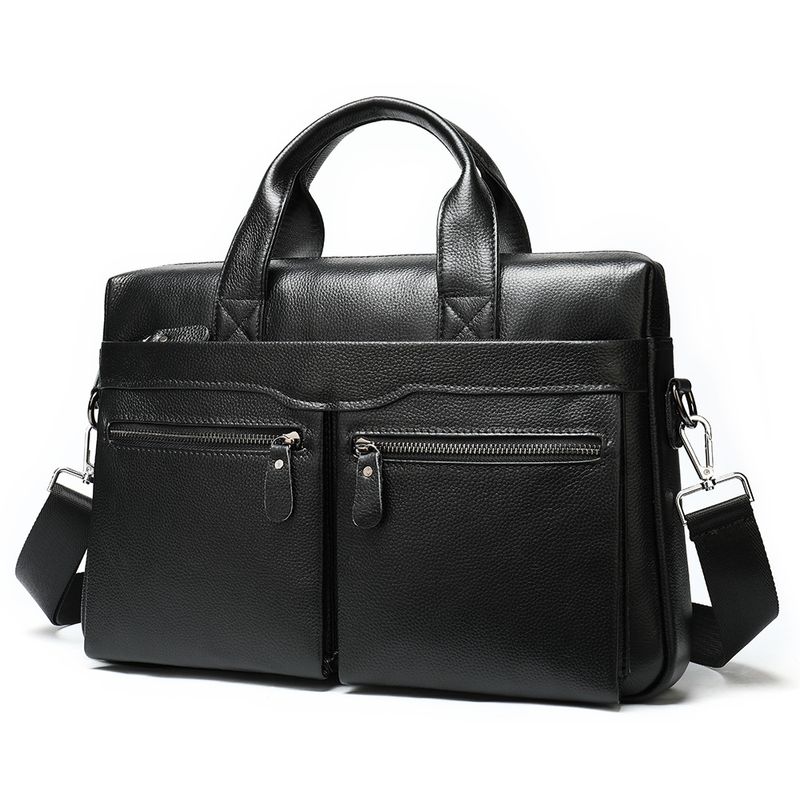 Marant Genuine Leather Men's Bag Business Handbag Cowhide Horizontal Briefcase 15.6 Inch Computer Bag Men's Business Bag_voghion.com