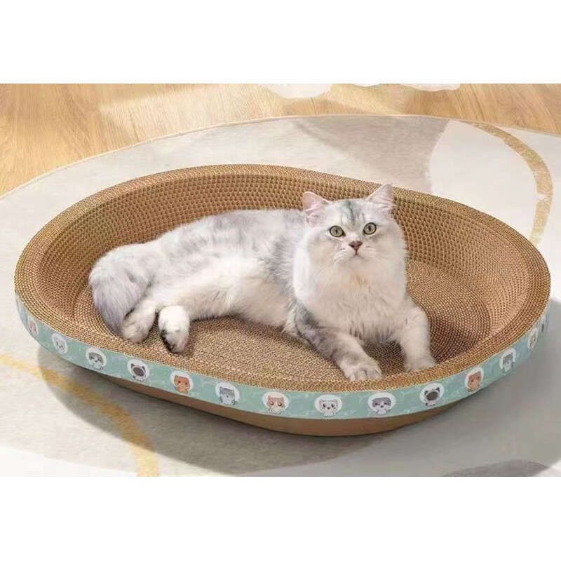Kedi Oluklu Kağıt, Tahta, Yuva Entegre, Aşınmaya Dayanıklı Ve Taşlama Aleti, Havza, Büyük Kedi Tırmalama Tahtası_voghion.com