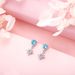 Polaris earrings sterling silver earrings for women eight pointed star sea blue zircon earrings_voghion.com