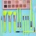 12 PCs Makeup Brushes Set Fluorescent Green Beauty Tools Powder Foundation Eyeshadow Mascara Brush_voghion.com