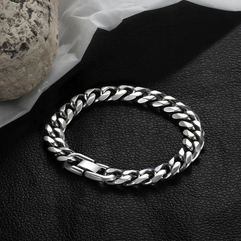 Hip Hop titanium stalen Cubaanse ketting 12 mm zeshoekige gepolijste armband nieuwe stijl_voghion.com