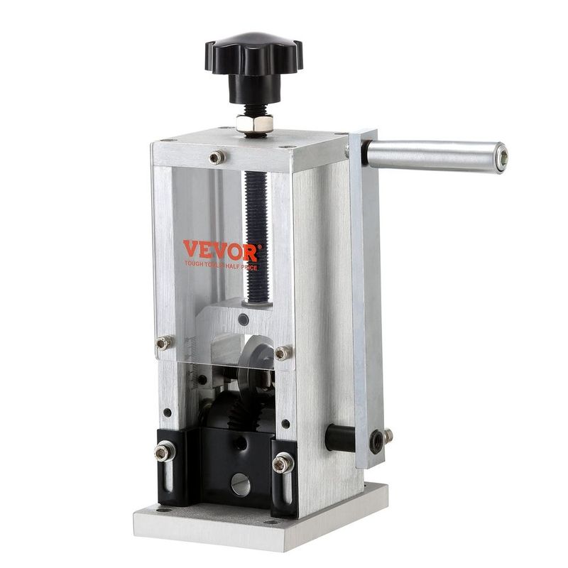 Manual Wire Stripping Machine, 0.06''-0.98'' Copper Stripper With Hand Crank Or Drill Powered, Visible Stripping Depth Reference, Portable Aluminum_voghion.com