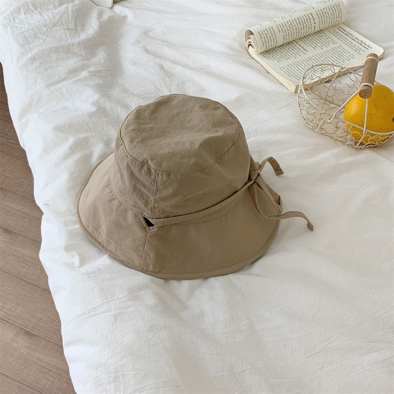 Cappello da pescatore allacciato alla moda, da donna, blogger, leggero, frangivento, in corda, elegante, stile coreano, con secchiello per il sole_voghion.com