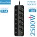 EU Power Strip With 3/5 AC Outlets+2 USB Ports + 1 Type C 6/8-in-1 Plug Adapter 2M Electrical Socket For Home Office_voghion.com