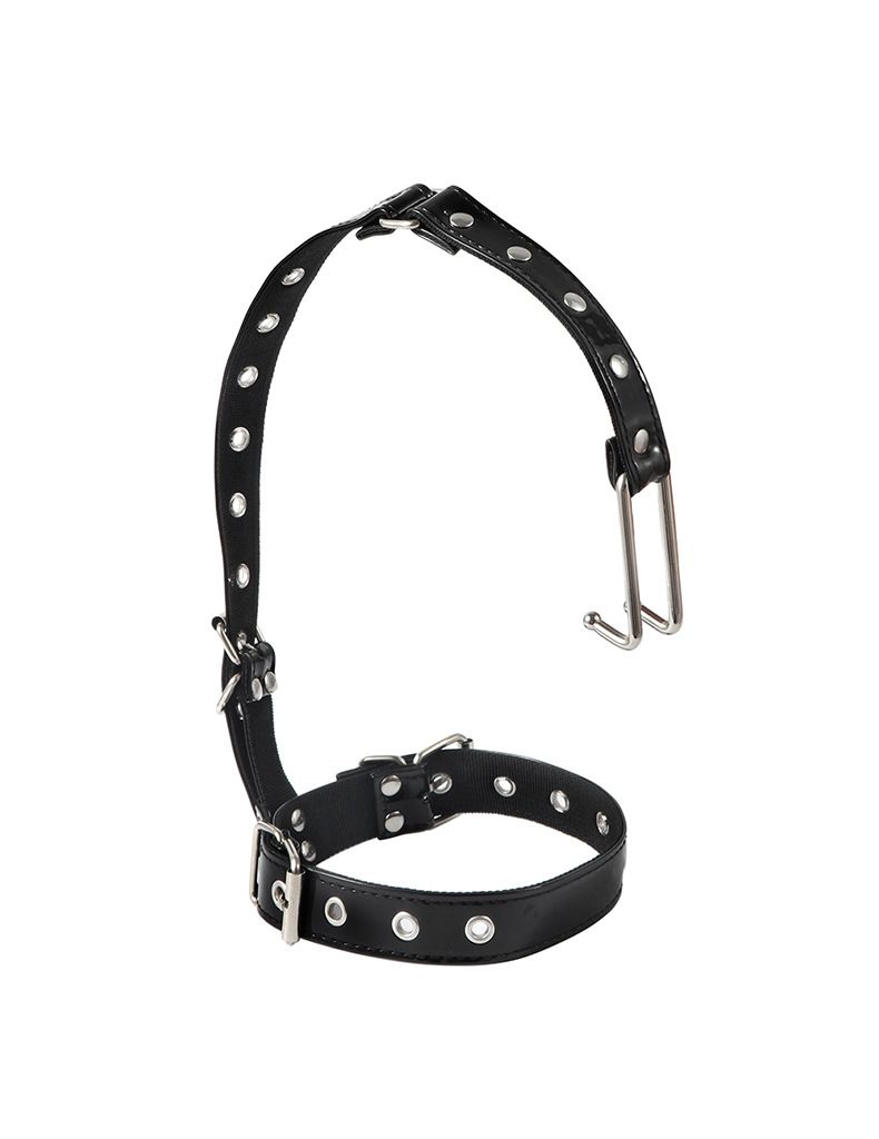 Giocattolo sessuale fetish per coppie, gioco per adulti, BDSM, bondage, gancio per il naso in metallo, clip per il naso con collare per il collo, imbracatura in pelle SM, collare di contenimento_voghion.com