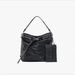 Women's Bags Garbage Bag Black Stone Hobo Mother And Daughter Tote Vegetable Tanned Wrinkled Sheepskin Shoulder Crossbody Bag_voghion.com
