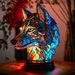 Nouvelle lampe torche LED Magic Fantastic Beasts en forme de tête de taureau, statue en résine, interrupteur USB créatif, ornement lumineux_voghion.com