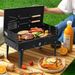 Barbecue da esterno, portatile, a carbonella, pieghevole, quadrato, in ferro, 17,32 x 10,63 x 8,66 pollici, nero_voghion.com