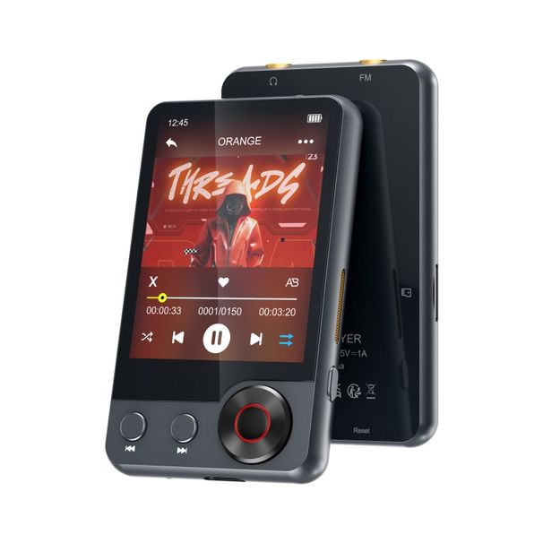128GB MP3 Bluetooth 5.3, 2.4’ Portable Full Touchscreen Music Player With Speakers And Micro SD Card Slot_voghion.com