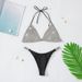 Pantaloncini da bagno più venduti, bikini con strass in tinta unita, commercio estero europeo e americano_voghion.com