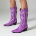 Embroidered Plus Size Western Cowboy Autumn Winter Thick High Heel Square Toe Mid-Calf Riding Martin Boots_voghion.com