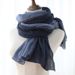 Chuyu Qianqiu New Cotton And Linen Two-tone Versatile Design Original Scarf Knotted Cape Cloak Coat_voghion.com