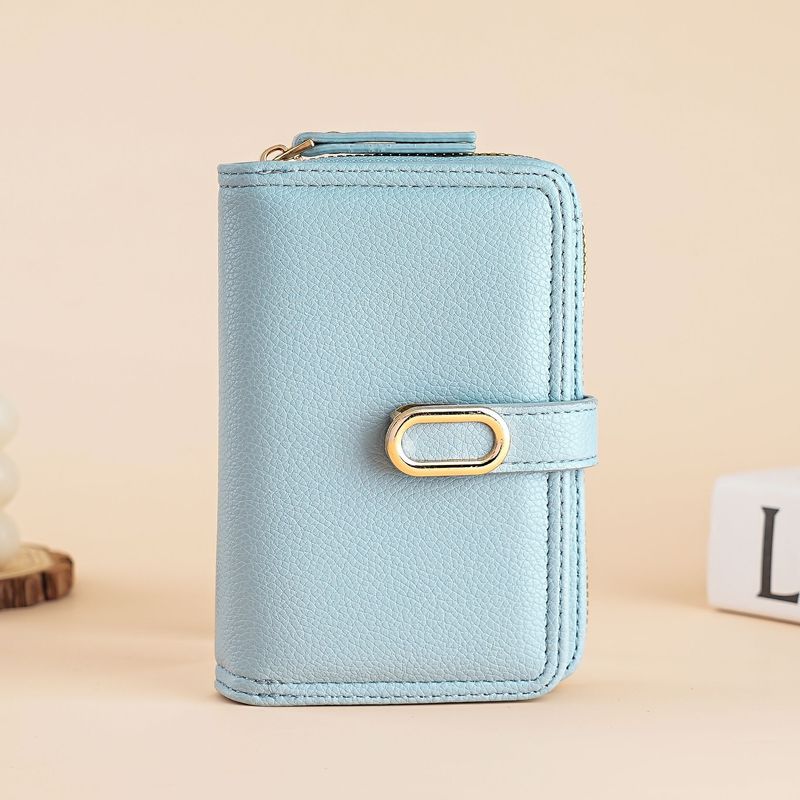 Purse Wallet Clutch Bag Women's Purse Zipper Coin Purse Lychee Print Multi-function Money Clip Large Capacity Card Bag For Women_voghion.com