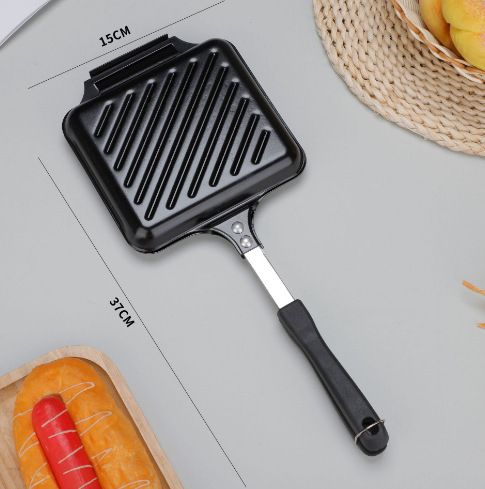 Home Use Sandwich Griddle Cast Iron Non-Stick Grill For Steak Detachable Portable Double-Sided Direct Fire_voghion.com
