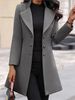 Women's coat slim mid-length clothing woolen coat_voghion.com