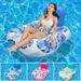 Inflatable Floating Lounger - Foldable Backrest With Mesh Net For Pool, Lake & Beach_voghion.com