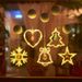 Christmas LED String Lights With Suction Cups - Festive Tree, Snowflake, Star, Moon, Bell & Heart Shapes_voghion.com