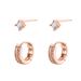 High-end Elegant Zircon Hoop Set Of Four Light Luxury Fashionable Everyday Versatile Commuting Earrings_voghion.com