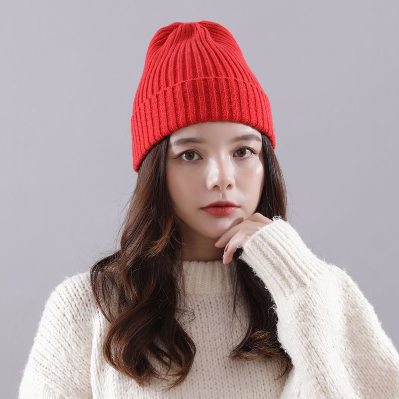 Cappello da donna lavorato a maglia caldo, dolce e carino, stile coreano, autunno inverno, all'ingrosso_voghion.com