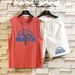 Top/Set Snow Mountain Printed Sleeveless Tank Top Set Men's T-shirt Summer Large Size 5/4 Shorts Casual Two Piece 12_voghion.com