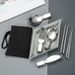Posate in acciaio inox Set di posate pieghevoli Coltello Forchetta Cucchiaio Bacchette Viaggio Portatile Picnic_voghion.com