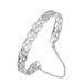 Bracciale in argento sterling in stile antico per donna, bracciale con motivo cavo, gioiello da polso, regolabile e aperto_voghion.com