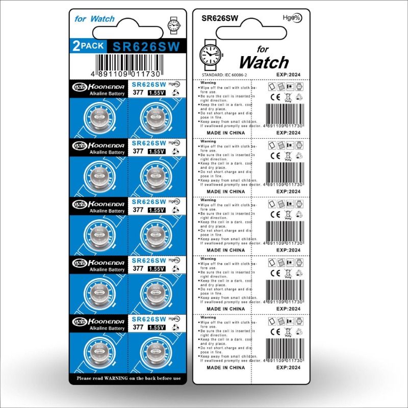 Bateria guzikowa AG4, zegarek specjalny 377 alkaliczna LR626sw guzikowa mała elektroniczna 177_voghion.com