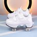 Roller Skates, Deformed Shoes, Four Wheel Skates, Children's And Teenagers' Wheel Shoes, Double Row Wheel Roller Skates_voghion.com
