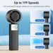 Air Turbine Handheld Fan - 199 Speed Adjustable 20H Runtime_voghion.com